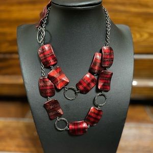 New York & Company Red Long Necklace
